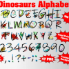 Dinosaurs png Alphabet, Numbers and Symbols