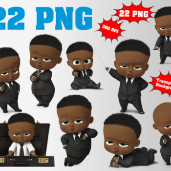 African Boss Baby png clipart, birthday party decoration