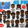African Boss Baby png clipart, birthday party decoration