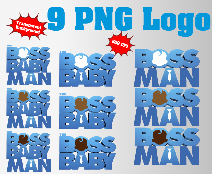 African Boss Baby png clipart, birthday party decoration