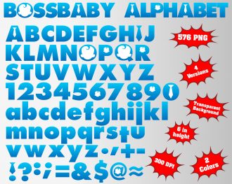 Boss Baby font alphabet