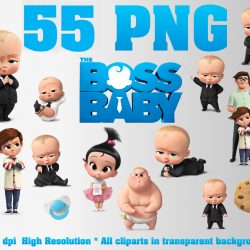Boss Baby png clipart, birthday party decoration
