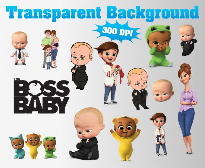 Boss Baby png clipart, birthday party decoration