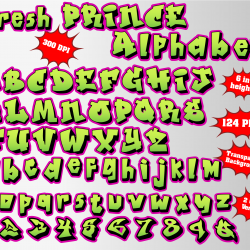 Fresh Prince font alphabet