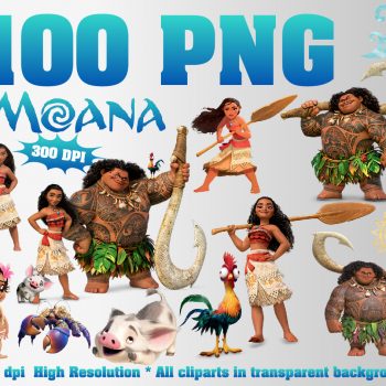 Moana png clipart, birthday party decoration
