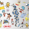 Dr. Seuss png clipart, birthday party decoration