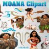 Moana png clipart, birthday party decoration
