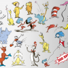 Dr. Seuss png clipart, birthday party decoration