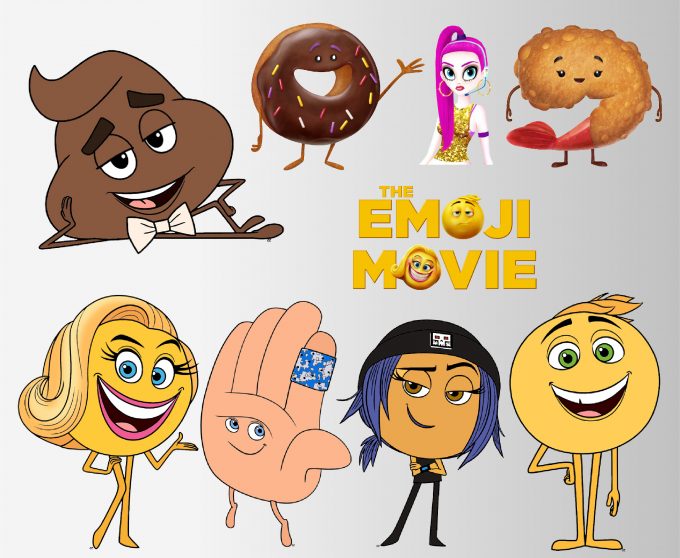 The emoji png clipart, birthday party decoration