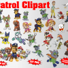 Paw Patrol png clipart, birthday party decoration