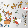 Dr. Seuss png clipart, birthday party decoration