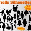 Trolls png clipart, birthday party decoration