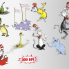 Dr. Seuss png clipart, birthday party decoration