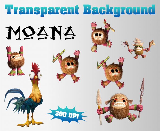 Moana png clipart, birthday party decoration