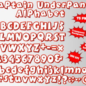 Captain Underpants png Alphabet, Numbers and Symbols