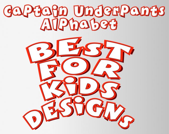 Captain Underpants png Alphabet, Numbers and Symbols