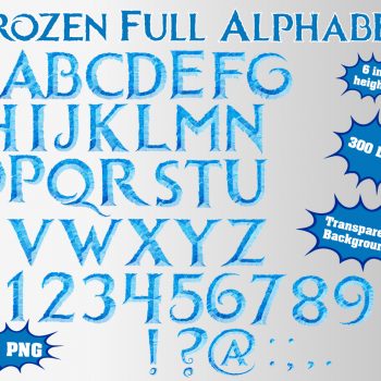 Frozen font alphabet