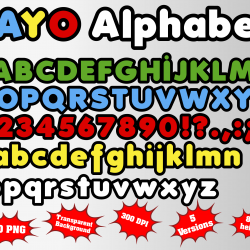 tayo png Alphabet, Numbers and Symbols