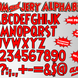 Tom and jerry png Alphabet, Numbers and Symbols