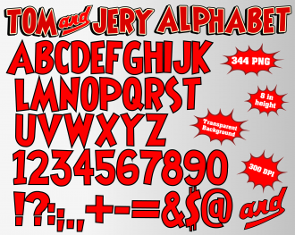 Tom and jerry png Alphabet, Numbers and Symbols