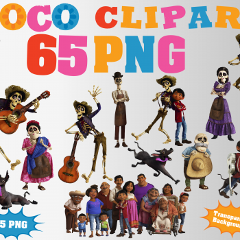 Coco png clipart, birthday party decoration