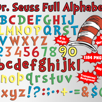 Dr. Seuss font alphabet