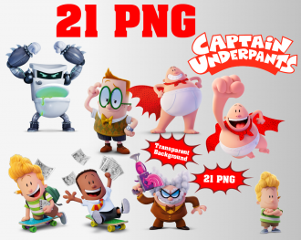 Captain Underpants png clipart, birthday party decoration