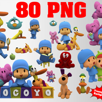 Pocoyo png clipart, birthday party decoration