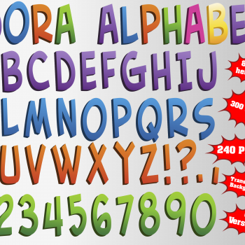 Dora The Explorer png Alphabet, Numbers and Symbols