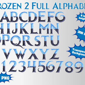 Frozen 2 font alphabet