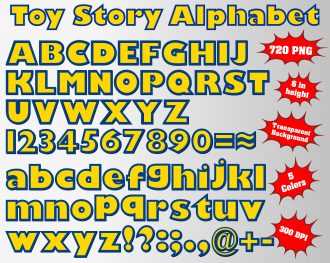 toy story png Alphabet, Numbers and Symbols