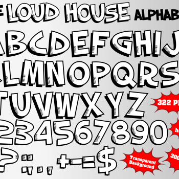 The Loud House png Alphabet, Numbers and Symbols