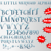 The Little Mermaid png Alphabet, Numbers and Symbols