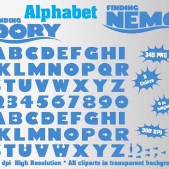 Finding Dory Finding Nemo png Alphabet, Numbers and Symbols