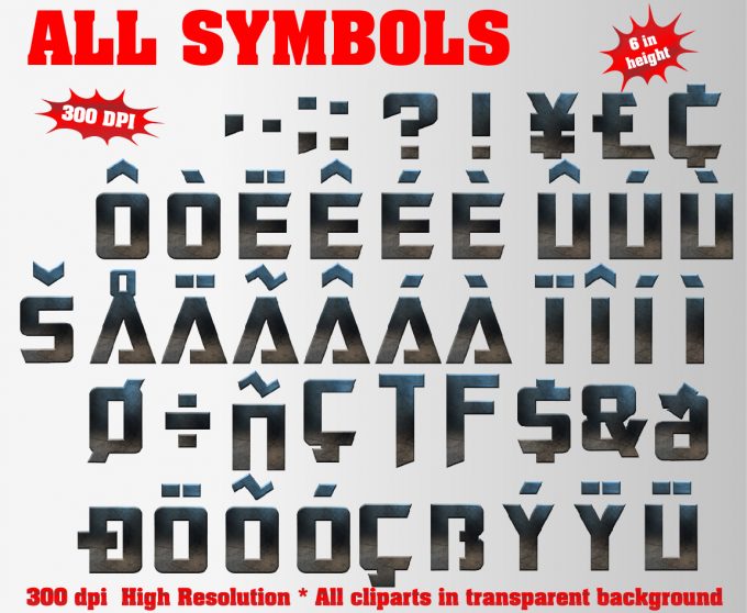 Transformers png Alphabet, Numbers and Symbols