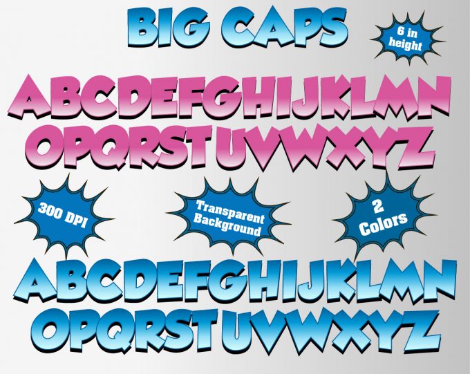 The Smurfs png Alphabet, Numbers and Symbols