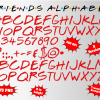 Friends font alphabet
