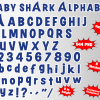 Baby shark alphabet font