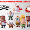 Captain Underpants png clipart, birthday party decoration