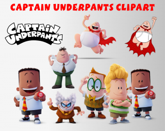 Captain Underpants png clipart, birthday party decoration
