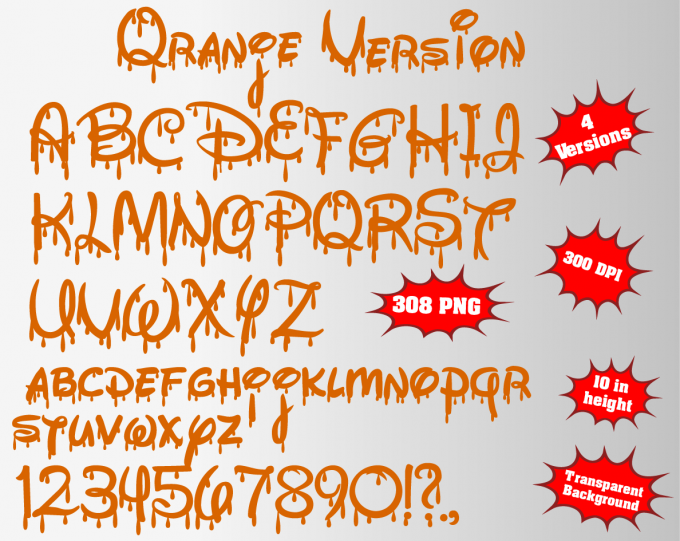 Disney Halloween png Alphabet, Numbers and Symbols