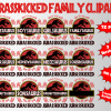 Jurasskicked Family png clipart, birthday party decoration