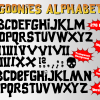 The Goonies png Alphabet, Numbers and Symbols