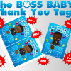 African Boss Baby Thank You Tags png clipart, birthday party decoration