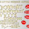 The Little Mermaid png Alphabet, Numbers and Symbols