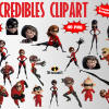 The Incredibles png clipart, birthday party decoration