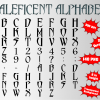Maleficent png Alphabet, Numbers and Symbols