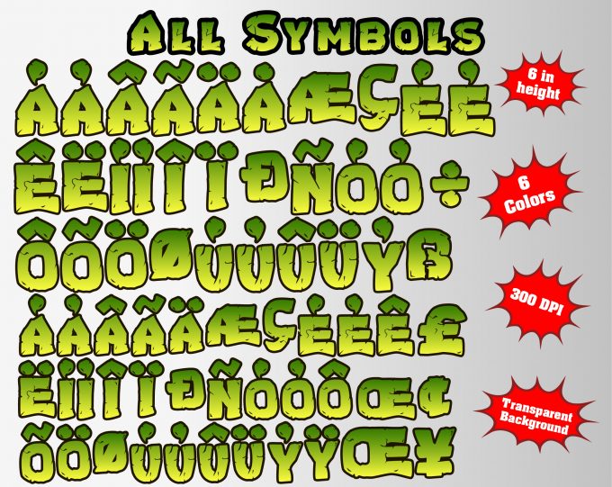 Ninja Turtles png Alphabet, Numbers and Symbols