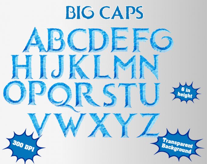 Frozen font alphabet