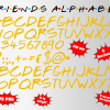 Friends font alphabet